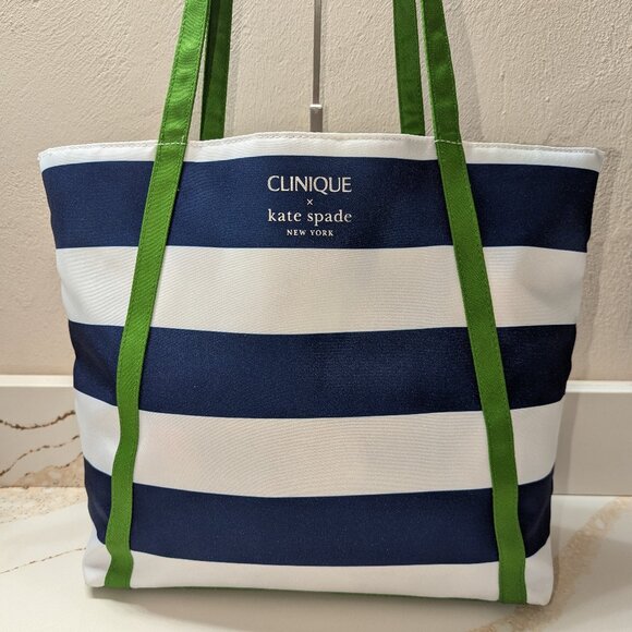 kate spade Handbags - Kate Spade Clinic Colab Blue and White Striped Tote Bag